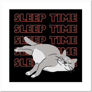 Sleep Time Cat Posters and Art